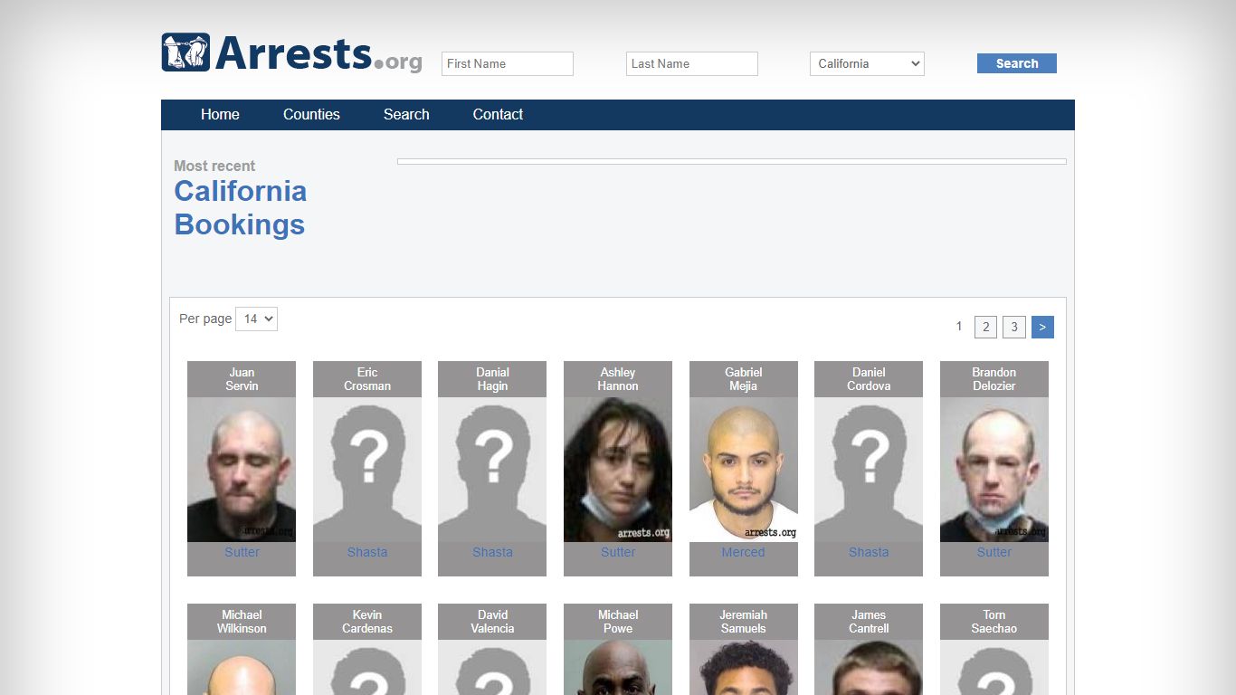 California Arrests and Inmate Search